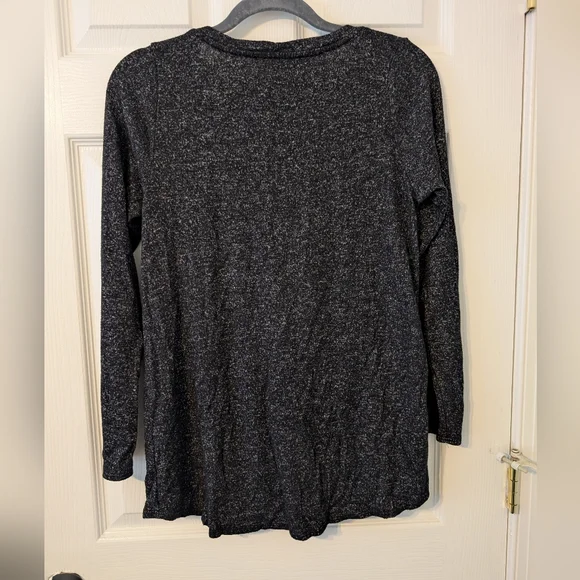 Soft Black Long Sleeve Top With Twist Front - Picture 10 of 10